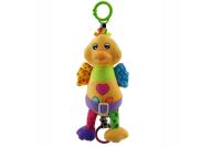 Погремушка 11403 мягкая цыплёнок с колечками на подвесе B916-H25041