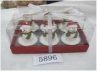 Свеча подарочная в пласт. Дед Мороз 6 шт. 06