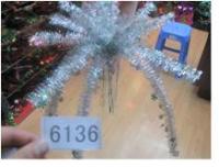 Новогодний фонтан мишура серебро со снежинками