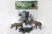 Животные дикие в пакете бегемот,носорог,крокодил,слон Т693-Н42210