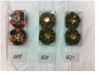 Новогодний подсвечник 2шт. 5699 9см. с красн.кубиками