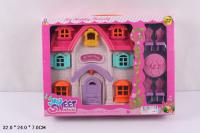 Дом 666-973 в кор.для кукол с мебелью N580-Н35041