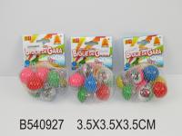 Мяч полупрозрачный пластм.10шт в наборе 33667 в сетке цена за набор