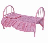 Кровать для кукол 9342 металлическая в пакете