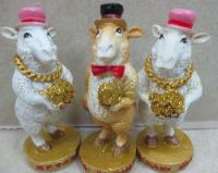 Сувенир Овца в шляпе на подставке с деньгами 6287-1     1/6