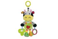 Погремушка 18002 мягкая с колечками Бычок на подвесе  B916-H25031