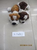 Мягкая Собака лежит с печальными глазками двухцветная К13651