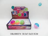 Мячик 688374 звук, свет 12шт.уп с верев.75мм. цена за1шт.
