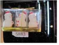 Свеча-снеговичок 3 шт. в кор подарочные 1034