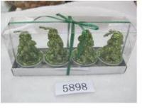 Свеча подарочная в пласт. Ёлочки 4 шт