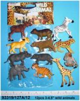 Набор диких животных в пакете 12шт. 93319-127А/12