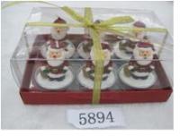 Свеча новогодняя 6 шт. в кор Дед Мороз подарочная