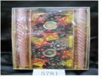 Свеча новогодняя набор 2 шт.в кор.с подсвечниками 43-8735