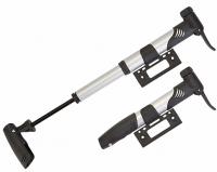 Насос HP-12 ручной телескопический алюминиевый серебристо-чёрный арт.320064