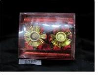 Набор свечей 2 шт. с подсвечниками в кор. малиновый 800133