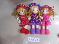 Мягкая КУКЛА в шляпе 3вида К13646