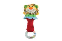 Погремушка 1340 мягкая Львёнок с колечком  B916-H25011