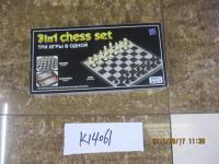 Игра 3в1 Шашки,шахматы,нарды в кор. К14061