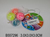 Мяч 6шт. 2,7см, куковый в сеточке 784