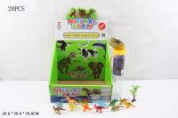 Животные Динозавры в тубусе с головой дисплей 20шт.уп.  C823-H42257