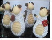 Сувенир новогодний Овечка с животом + подарок 1485