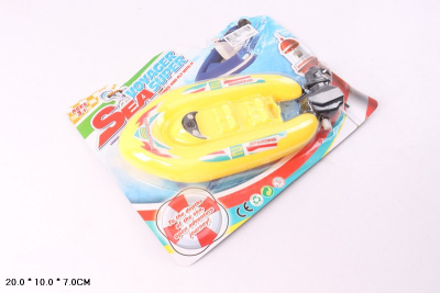 Лодка с мотором на бат.на картоне S470-Н13002