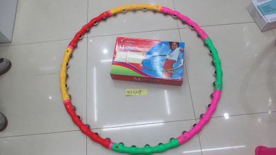 Обруч массажный с колёсами и шарами в кор. Н13624