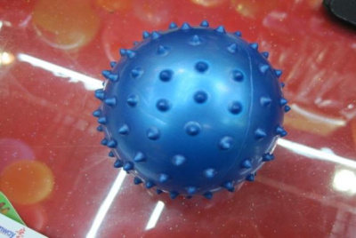 Мяч 1817 с пупырышками 20 см    цвета ассорти