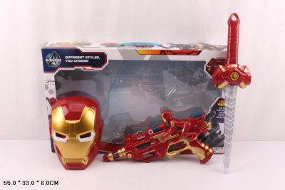 Набор герои 300 с маской и оружием в пакете 3вида  E565-H41001