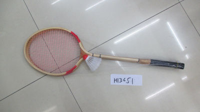 Бадминтон деревянный в сетке с воланом Н13651