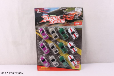 Набор машин 12шт. Racing на картоне  E011-H09011 Набор машин 12шт. Racing на картоне  E011-H09011