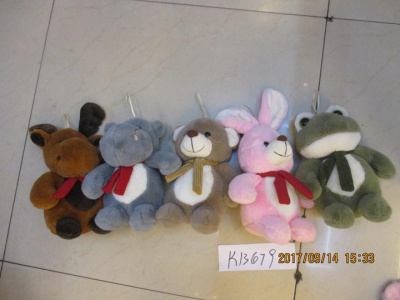 Мягкая Животные 5видов с подвесом микс К13679