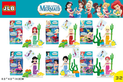 Конструктор девочки-русалочки в кор.микс 6 видов А542-Н26031