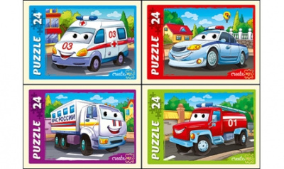 ПАЗЛЫ 24 элемента. ТАЧКИ-СПАСАТЕЛИ (Арт. П24-1719) кратно 32