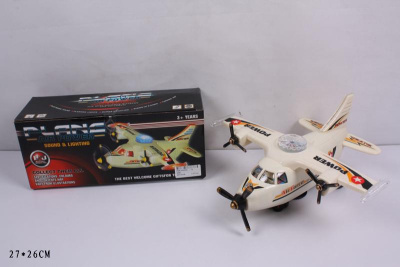 Самолет 3261 с пропеллерами в кор.на бат.,звук,свет I029-H02009