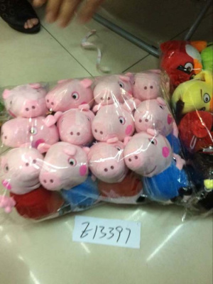 Мягкая игрушка свинка Е13397