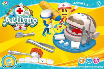 Набор для творчества Пластилин 001 Стоматолог в кор. Z413-H34001