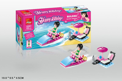 Коструктор Счастливые каникулы в кор. 48 дет. скутер D111-Н26112