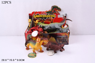 Животные динозавры с насыпкой в дисплее 1/12 шт микс А015-Н42596