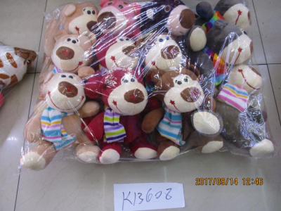 Мягкий Мишка с шарфом 18см. 4вида микс К13608