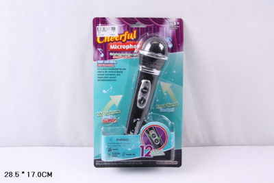 Микрофон на бат. на картоне (свет,мелодия) А976-Н05029