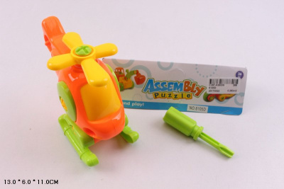 Конструктор 6105Д вертолет с отверткой в пакете C297-H26009