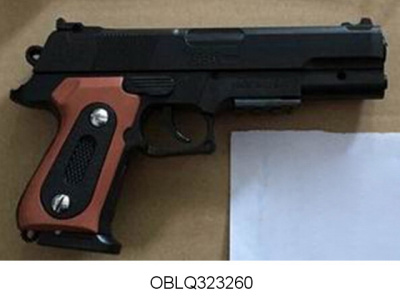 Пистолет пневм.323260 чёрно-коричневый с пульками в пакете аа-07чк