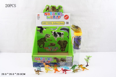 Животные Динозавры в тубусе с головой дисплей 20шт.уп.  C823-H42257