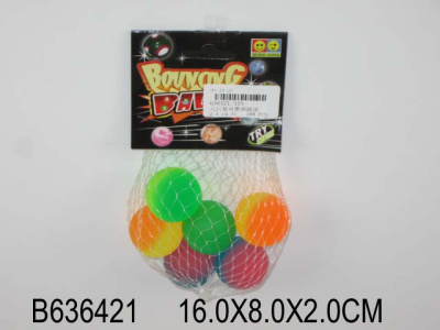 Мяч 6шт. 3,2см матовый каучуковый в сетке 32N BOUNKING BALLS