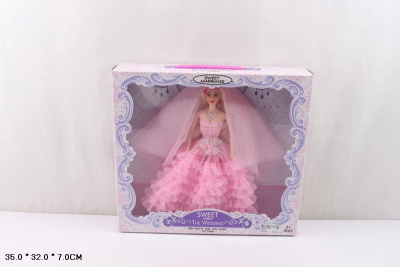 Кукла 137А невеста в фате и шикарном платье в кор. С399-Н43009