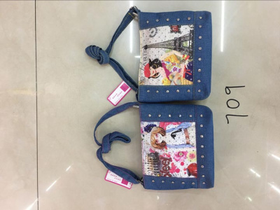 Сумочка для девочек джинсовая с рисунком К14200