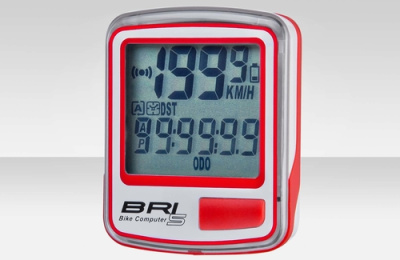 Велокомпьютер BRI-5 5 функций бело-красный