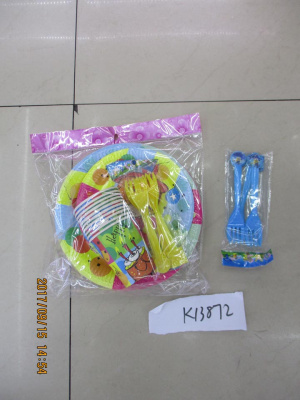 Набор для праздника 10шт. стаканы+вилки+тералки большие и маленькие