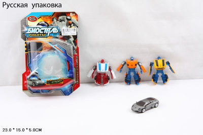 Трансформер 8153 метал.робот-машина на картоне Е637-Н21026